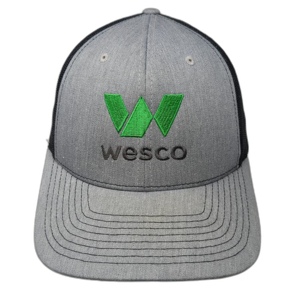 Richardson Trucker Hat Gray Black One Size Wesco Logo Mesh Snapback 112 Style